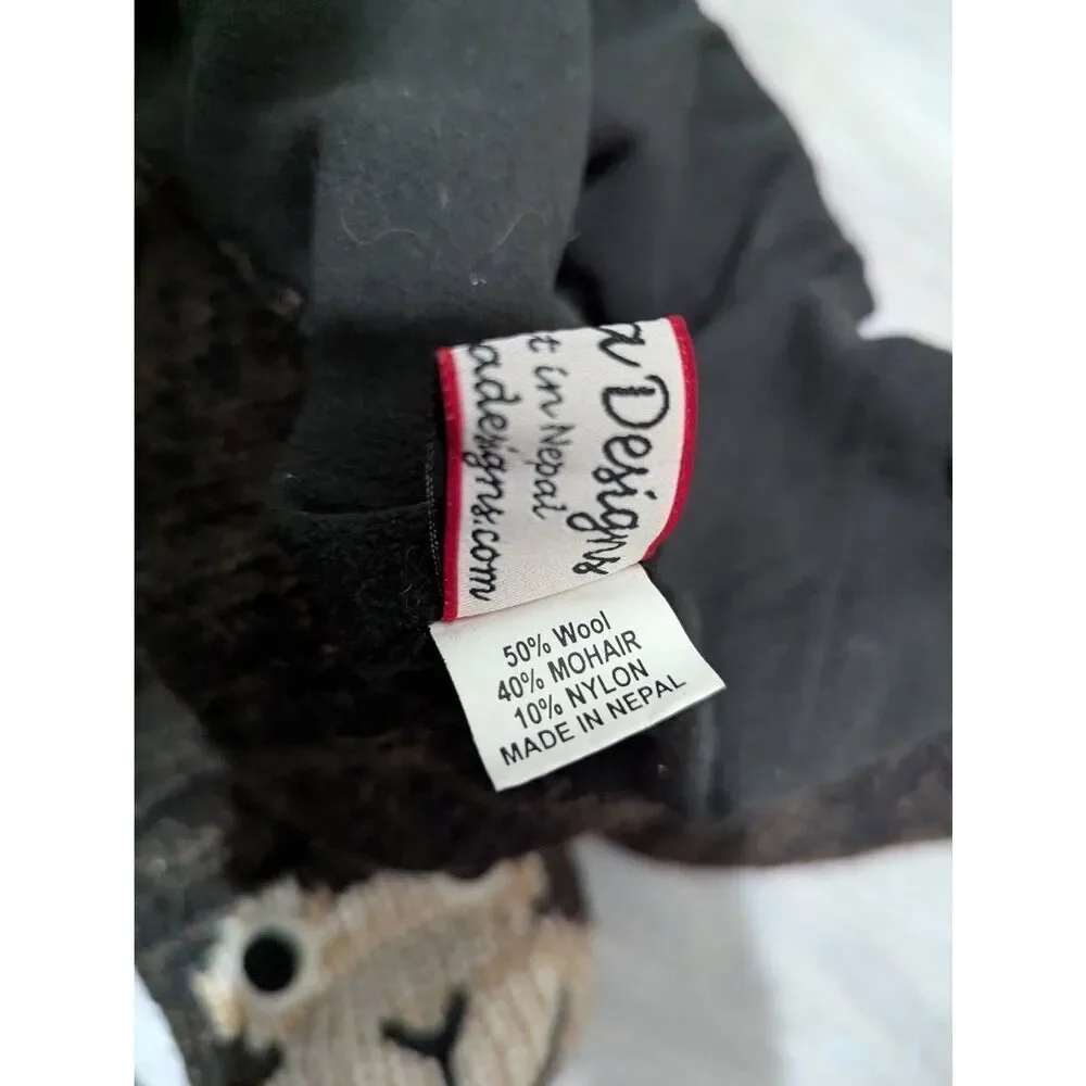 Nirvana Designs kid's monkey hat scarf wool and Mohair